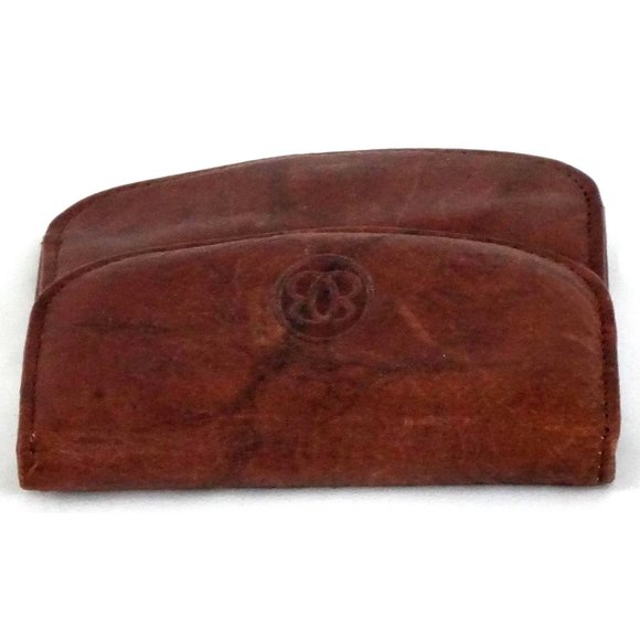 Buxton Wallet, Brown Leather Coin Purse, Small Bill Holder, Marbled Look Finish, - Picture 4 of 10